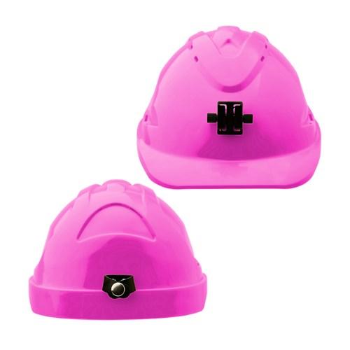 Pro Choice Hard Hat (V9) - Vented, 6 Point Push-lock Harness C/w Lamp Bracket X 20 - HHV9LB PPE Pro Choice FLURO PINK  